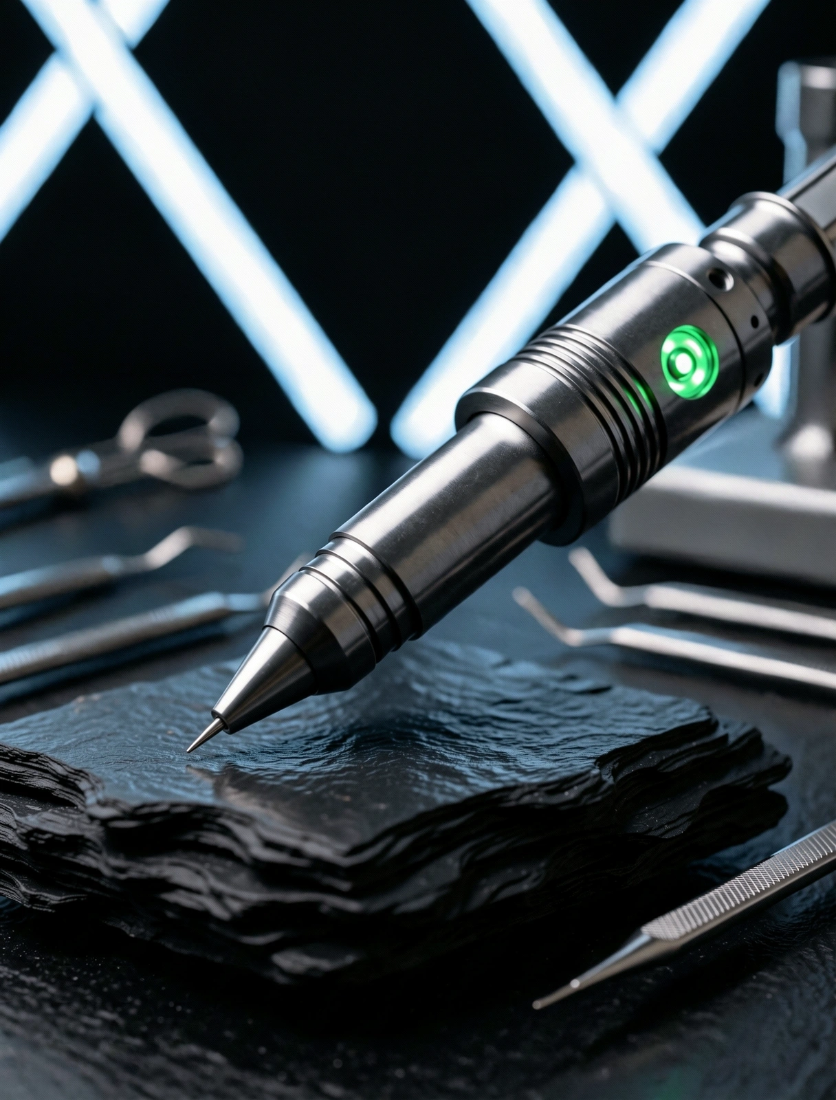 Modernes Laborequipment auf Obsidian